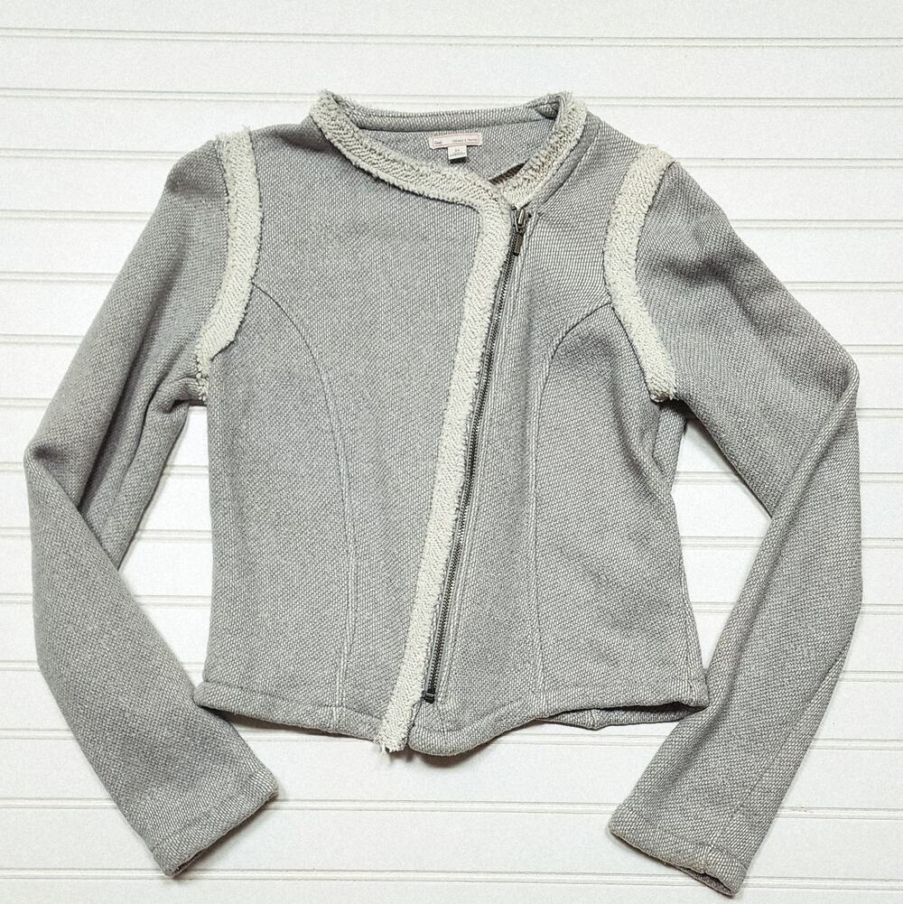 Gap Women's Asymmetrical Zip Gray Moto Jacket Size XS